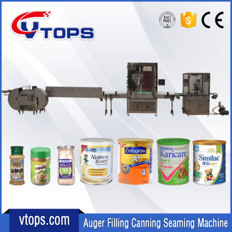 Auger Filling Canning Seaming Machines Line